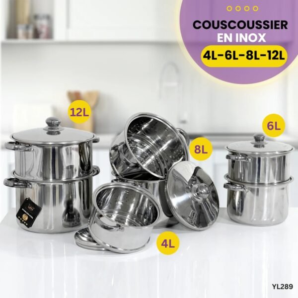 Couscoussier En Inox YL233 – Image 4