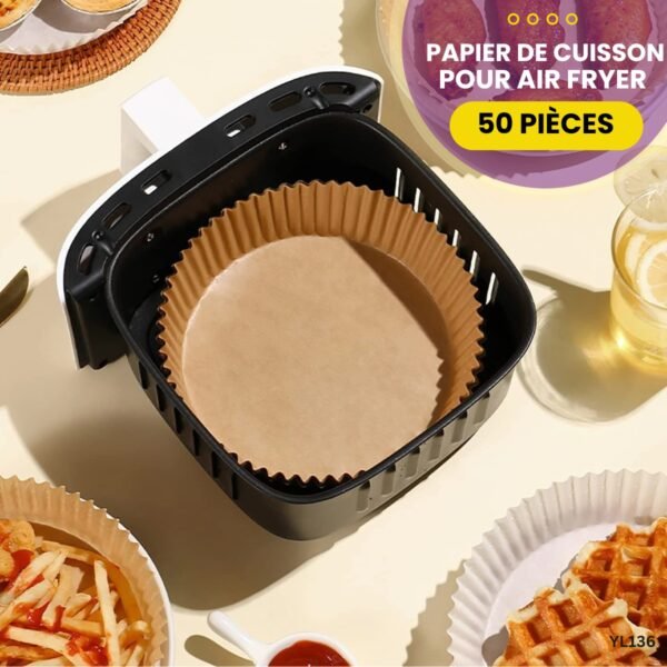 50 Pcs Papier de cuisson pour air fryer YL136