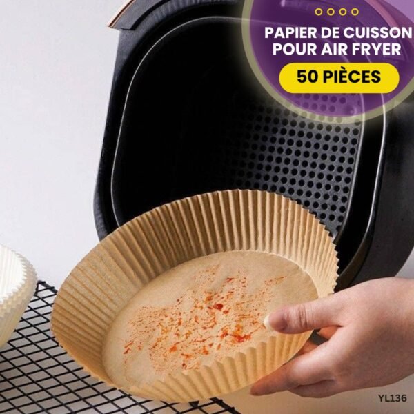 50 Pcs Papier de cuisson pour air fryer YL136 – Image 4