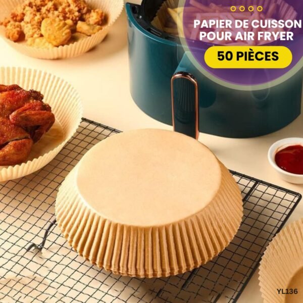 50 Pcs Papier de cuisson pour air fryer YL136 – Image 5