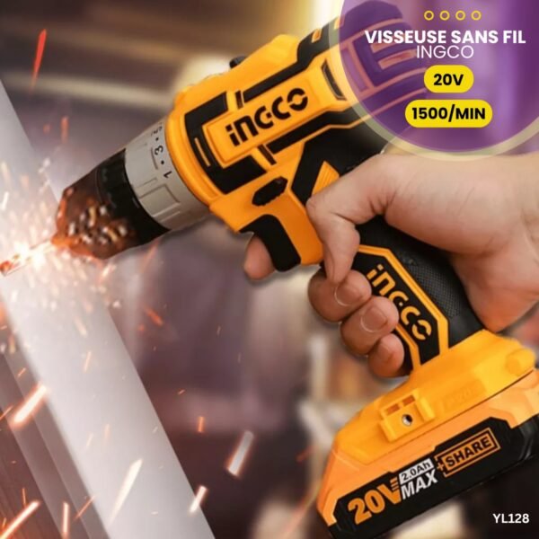 Visseuse Sans Fil 20V INGCO YL128 – Image 3