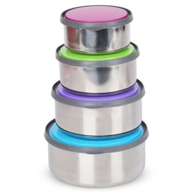 Lot De 4 Boîtes Alimentaires En Acier Inoxydable YL138