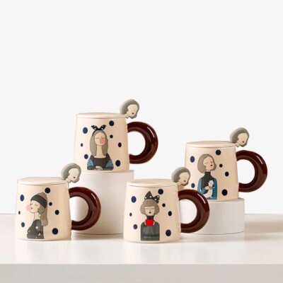 Tasse en Céramique Avec Cuillère YL259
