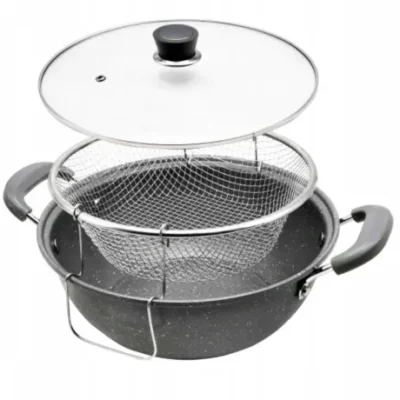 Friteuse avec couvercle en verre 26cm YL260