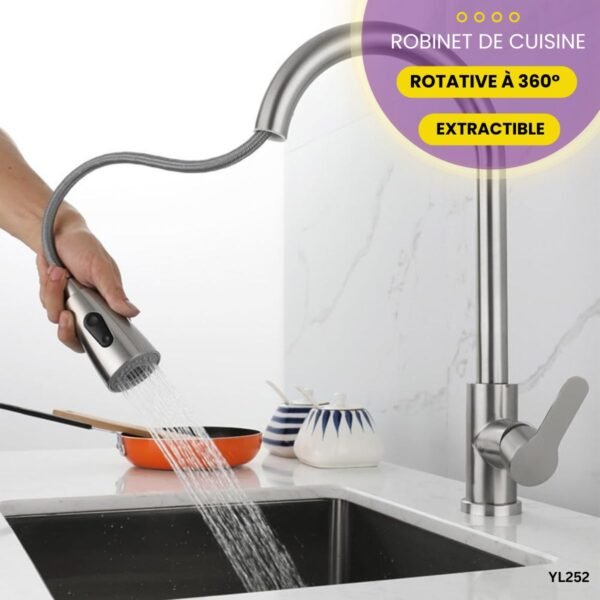 Robinet de cuisine extractible YL252 – Image 3