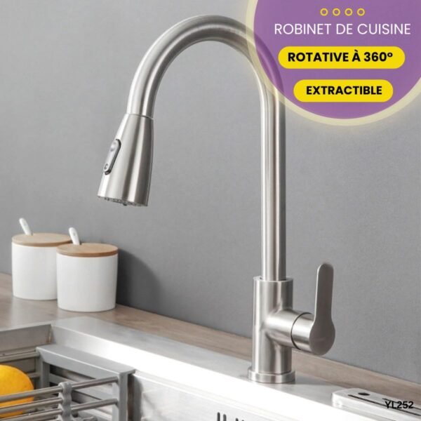 Robinet de cuisine extractible YL252 – Image 2