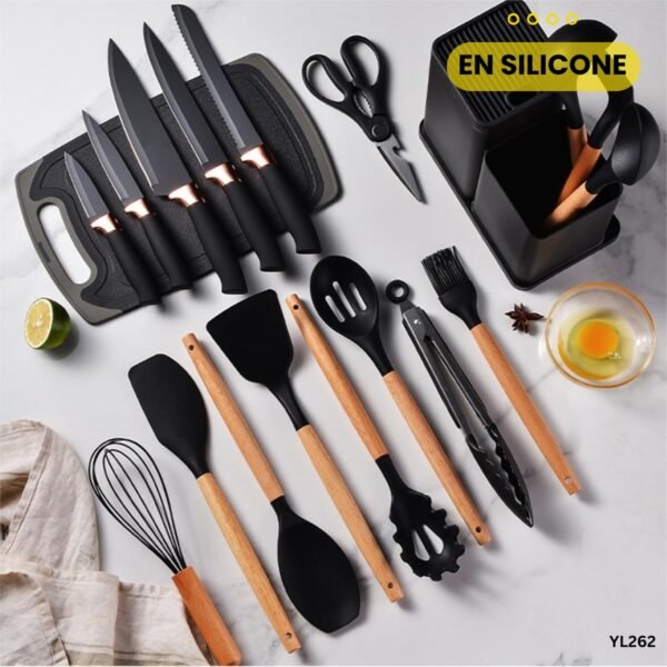 Accessoires de cuisine en silicone 19PCS YL262 – Image 2