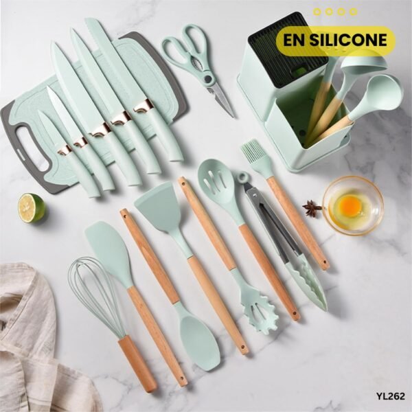 Accessoires de cuisine en silicone 19PCS YL262 – Image 4