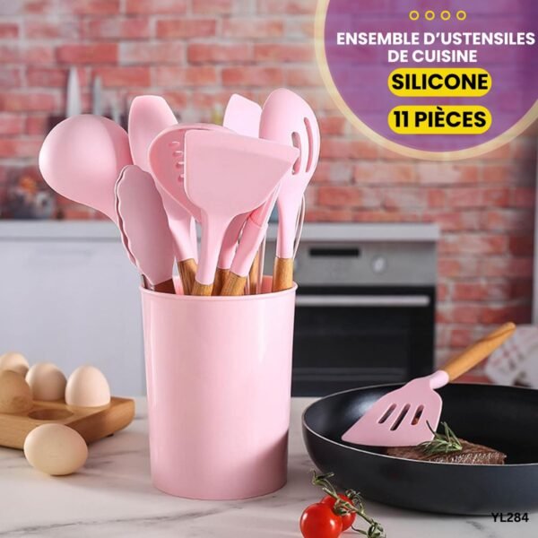 Ensemble D'Ustensiles De Cuisine En Silicone 11 Pcs YL284