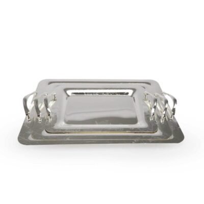 Set de 3 plateaux rectangulaire en inox YL296
