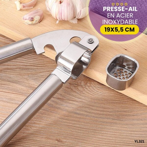 Presse-ail en acier inoxydable YL321 – Image 2