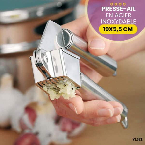 Presse-ail en acier inoxydable YL321 – Image 4