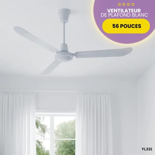 Ventilateur de plafond blanc YL331 – Image 4