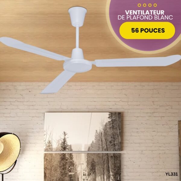 Ventilateur de plafond blanc YL331