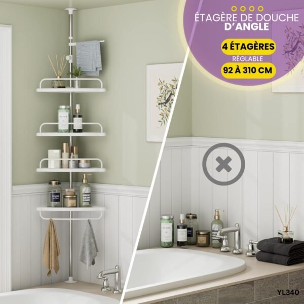 Étagère de douche d'angle YL340 – Image 3