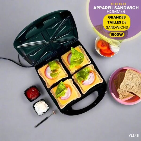 Appareil sandwich HOMMER YL345 – Image 2