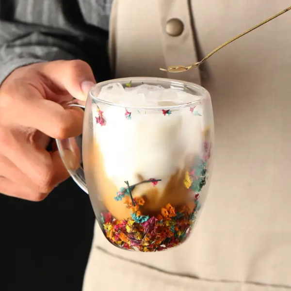 Tasse en verre double paroi YL348 – Image 3