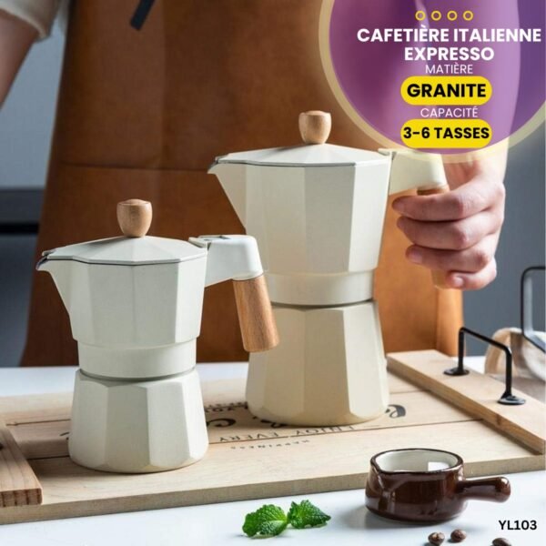 Cafetière Italienne Expresso En Granite YL103 – Image 5