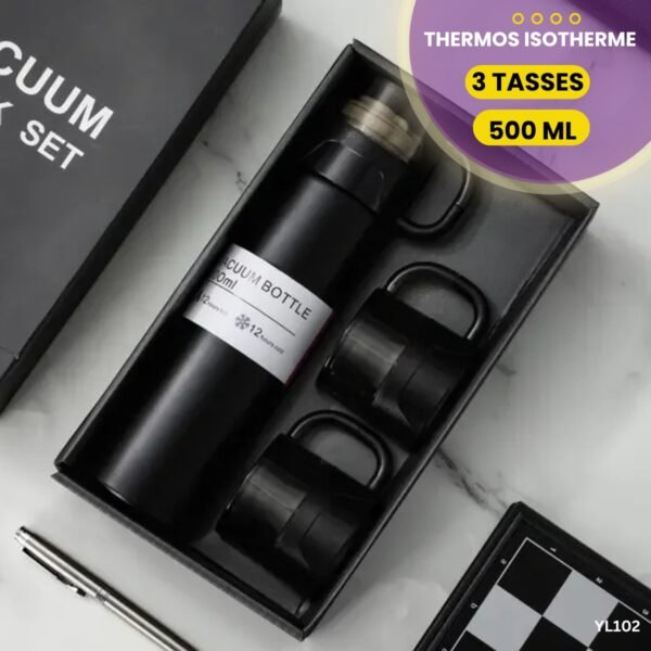 Thermos isotherme avec 3 tasses YL102 – Image 4