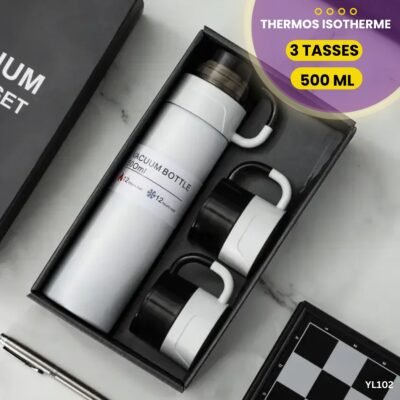 Thermos isotherme avec 3 tasses YL102
