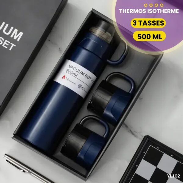 Thermos isotherme avec 3 tasses YL102 – Image 2