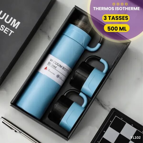 Thermos isotherme avec 3 tasses YL102 – Image 3