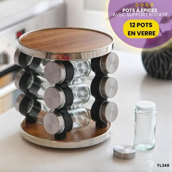 Pots à épices avec support rotatif YL349