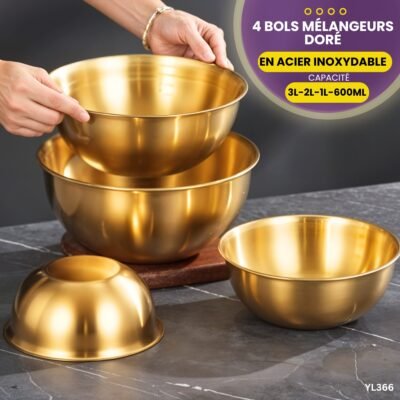 Lot de 4 bols mélangeurs YL366