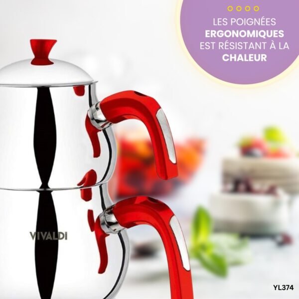 Ensemble De Théière Inox YL374 – Image 3