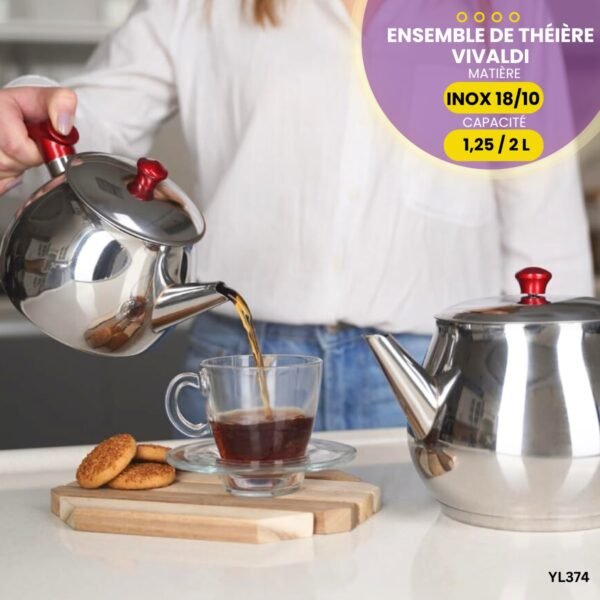 Ensemble De Théière Inox YL374 – Image 5