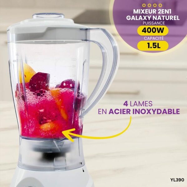MIXEUR 2EN1 Galaxy Naturel YL390 – Image 3