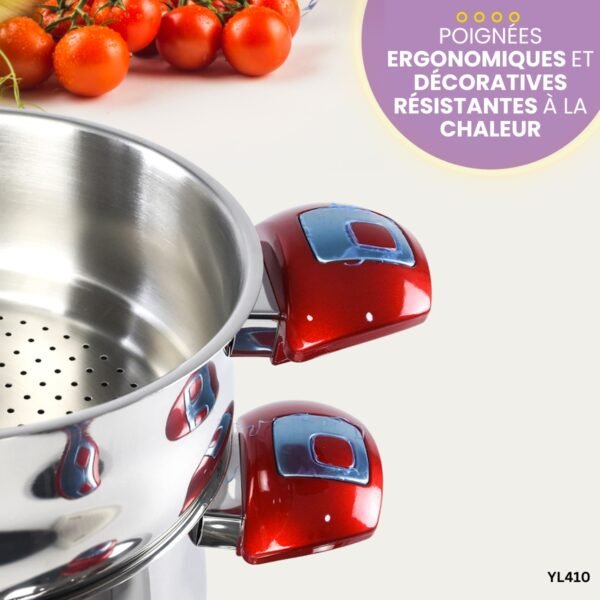 Couscoussière en inox 18/10 6L YL410 – Image 3