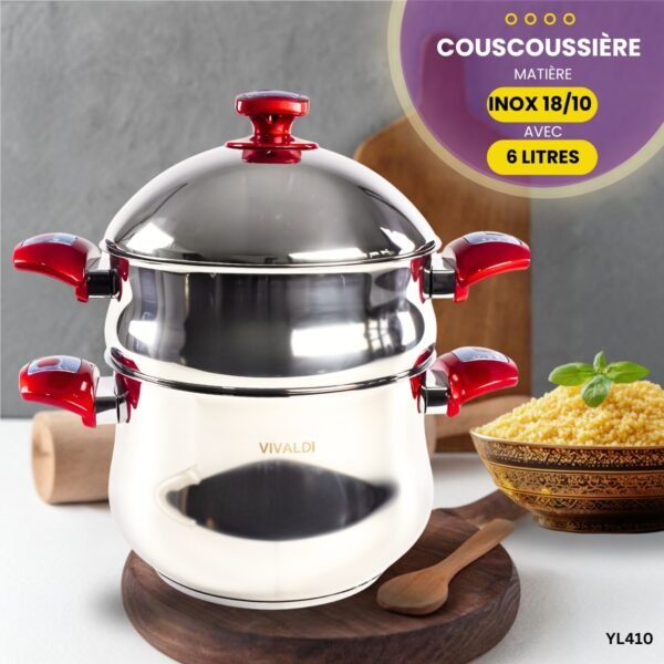 Couscoussière en inox 18/10 6L YL410