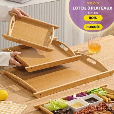 Plateaux en bois 3PCS YL431