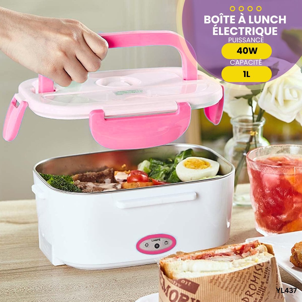 Boîte à Lunch Électrique Capacité 1L YL437 – Image 5