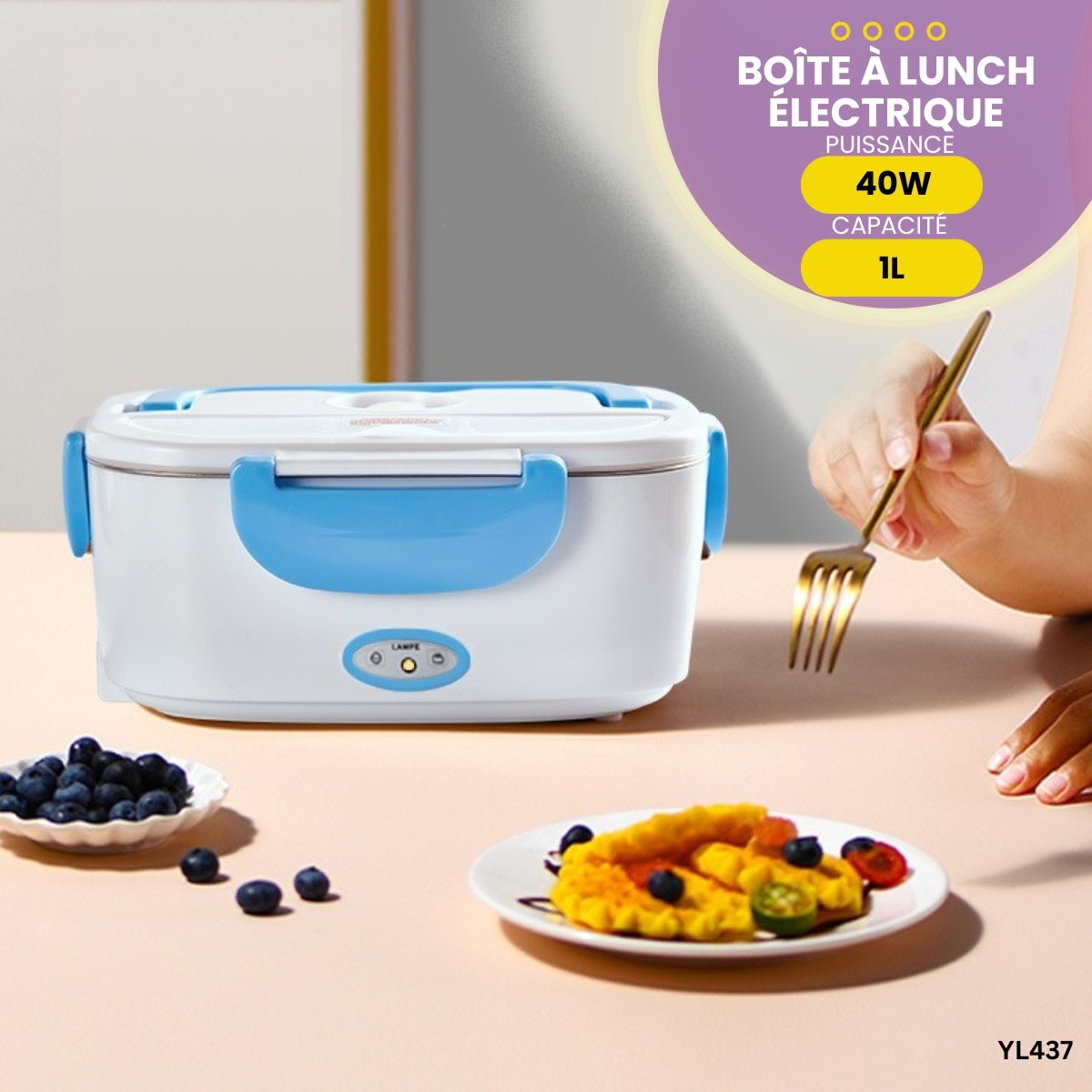 Boîte à Lunch Électrique Capacité 1L YL437