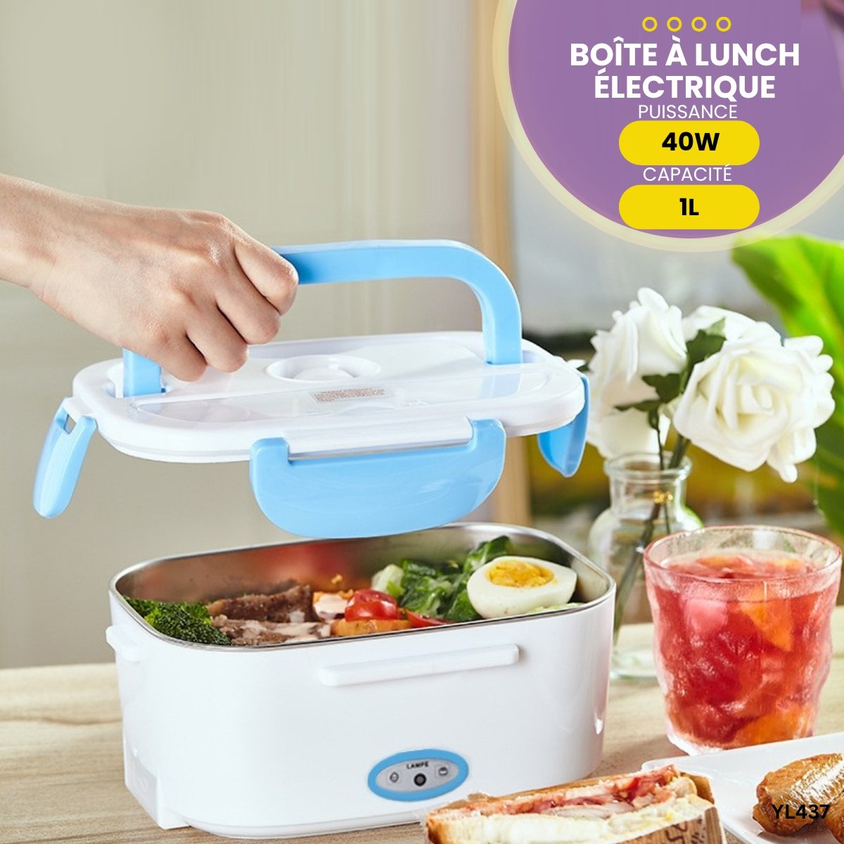 Boîte à Lunch Électrique Capacité 1L YL437 – Image 2