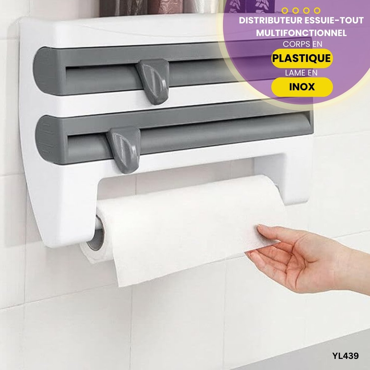 Distributeur essuie-tout multifonctionnel YL439 – Image 3
