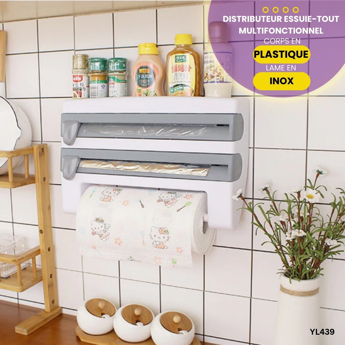 Distributeur essuie-tout multifonctionnel YL439 – Image 2