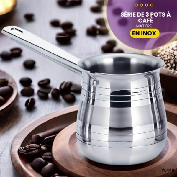 Série de 3 Pots à café en inox YL449 – Image 5