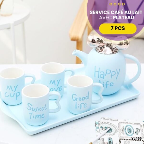 Service café au lait avec plateau YL455 – Image 2