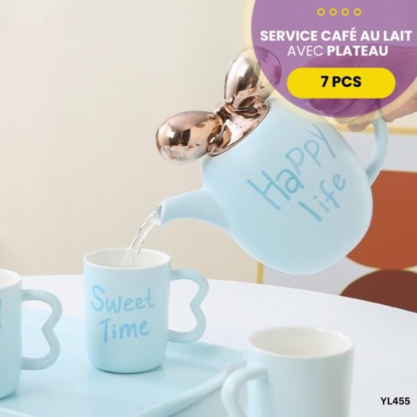 Service café au lait avec plateau YL455 – Image 3