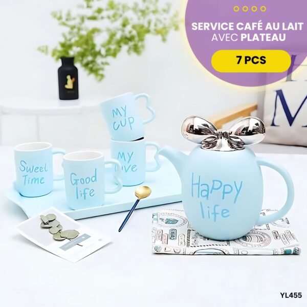 Service café au lait avec plateau YL455