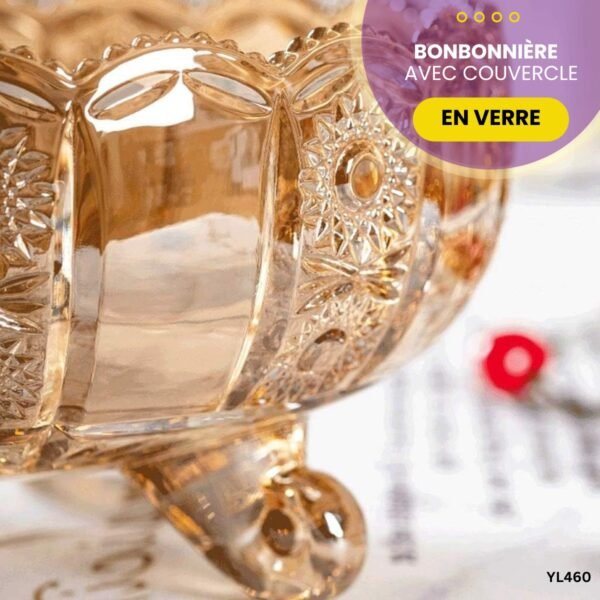 Bonbonnière en verre avec couvercle YL460 – Image 3