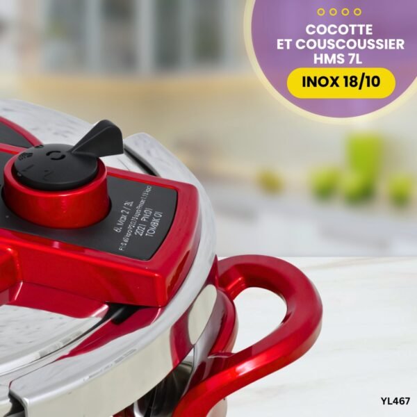 cocotte et couscoussier 2 en1 HMS YL467 – Image 3