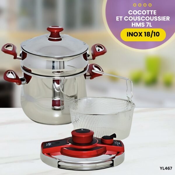 cocotte et couscoussier 2 en1 HMS YL467 – Image 4