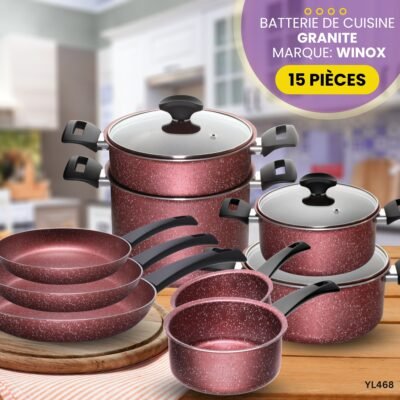 Batterie de cuisine 15 Pièces WINOX YL468