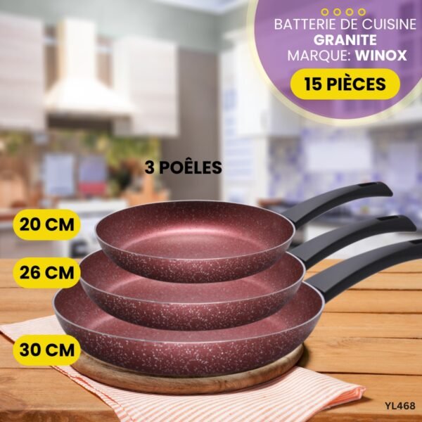 Batterie de cuisine 15 Pièces WINOX YL468 – Image 2