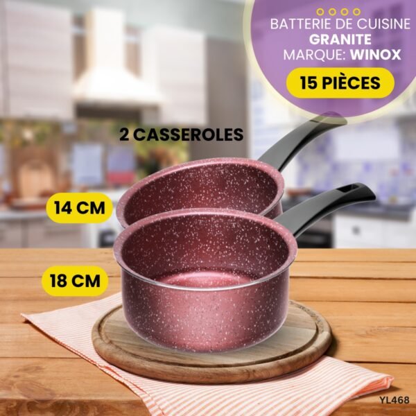 Batterie de cuisine 15 Pièces WINOX YL468 – Image 4
