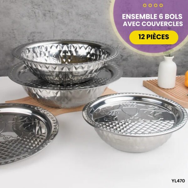 Ensemble 6 bols avec couvercles YL470 – Image 4